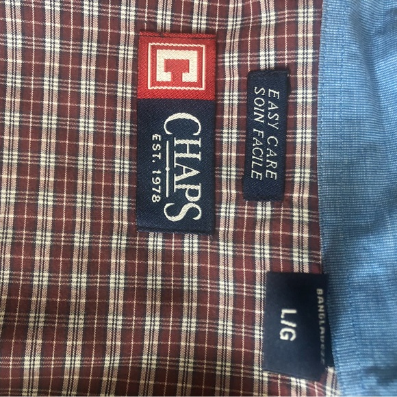 Chaps men’s l/s plaid shirts FOR 3 - Picture 10 of 10